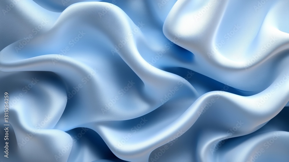 Obraz premium Delicate, cascading white fabric forms a sophisticated, tranquil setting, highlighting subtle curves and sleek surfaces