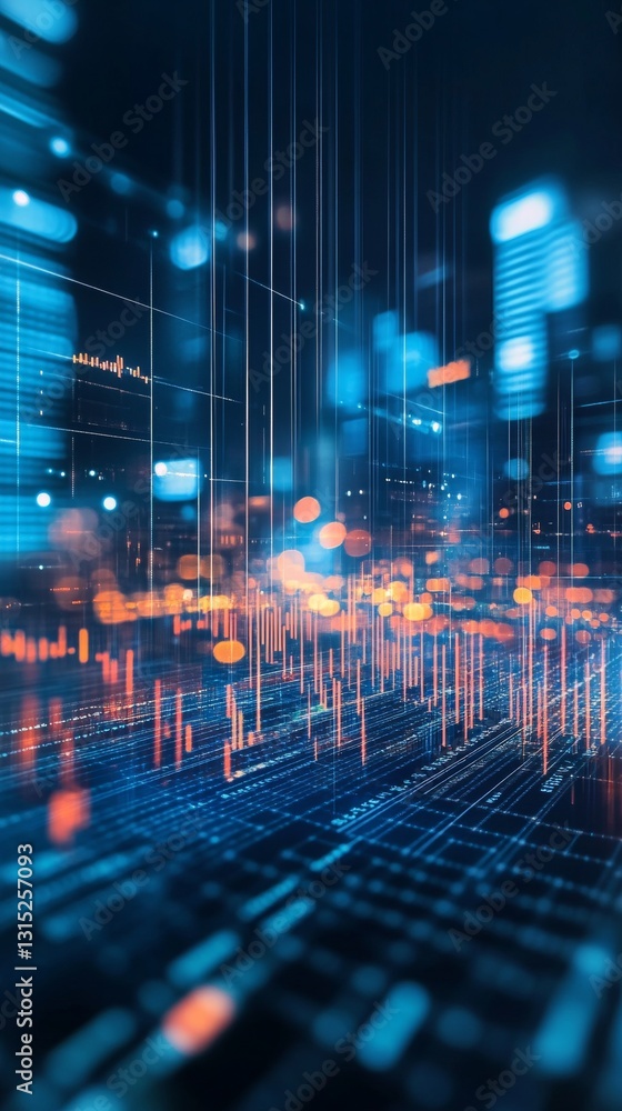 Futuristic Digital Data Visualization with Abstract Light Patterns and Flowing Motion Effects Futuristic Digital Data Visualization with Abstract Light Patterns and Flowing Motion Effects