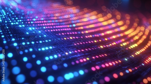 Wallpaper Mural Pulsating neon wood textures in high-tech a digital experience Torontodigital.ca