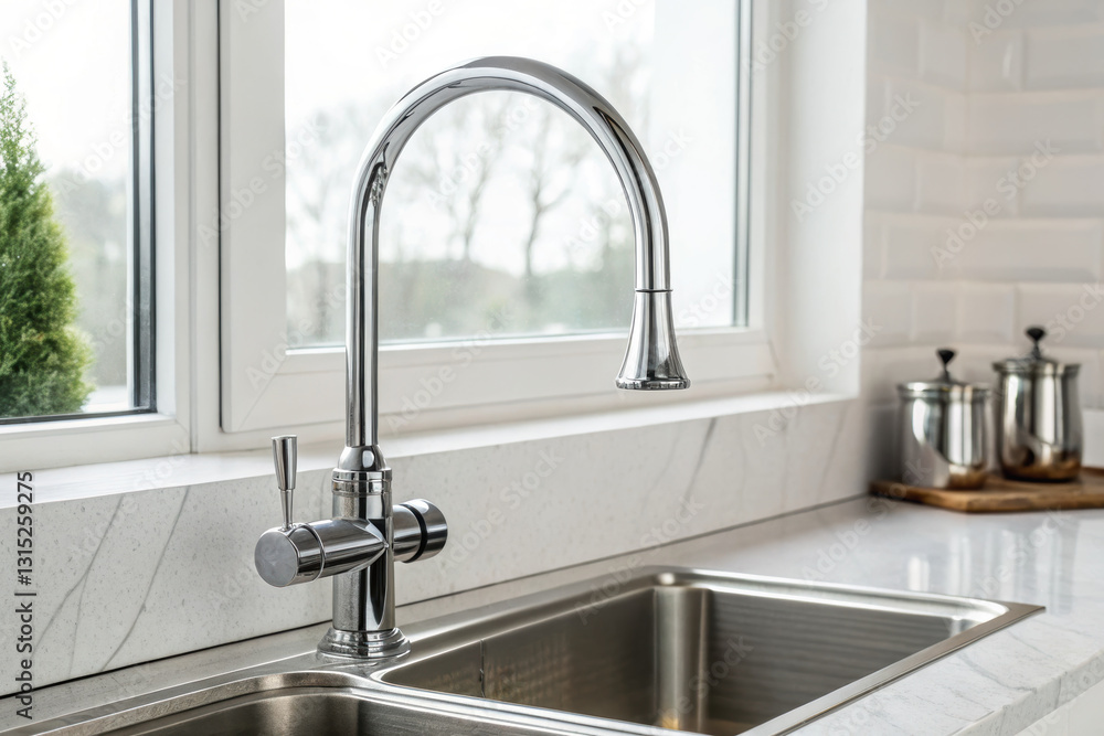 modern stainless steel kitchen faucet with high arch design, featuring sleek finish and single lever for easy control. Perfect for contemporary kitchens modern stainless steel kitchen faucet with high arch design, featuring sleek finish and single lever for easy control. Perfect for contemporary kitchens