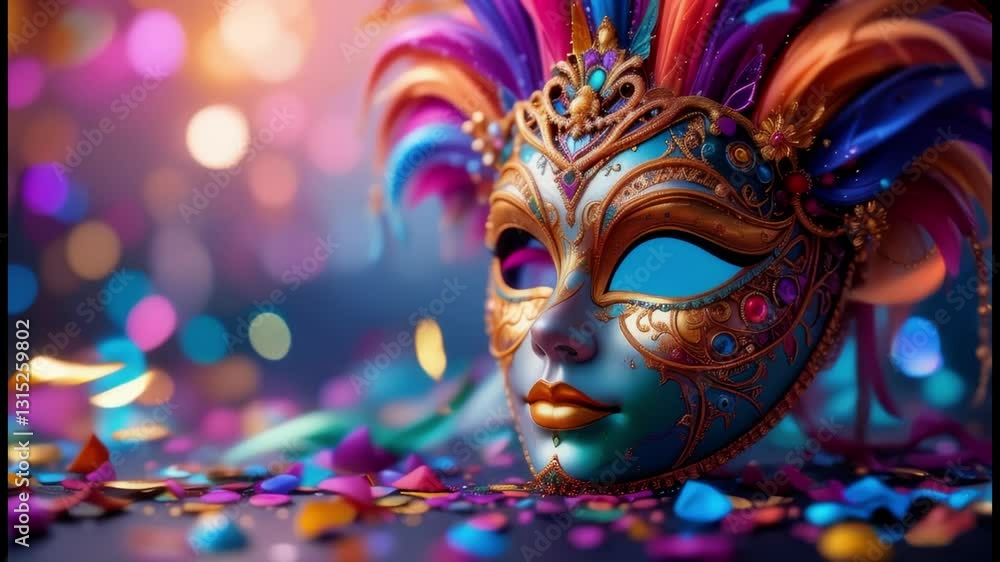 venetian carnival mask bokeh background venetian carnival mask bokeh background