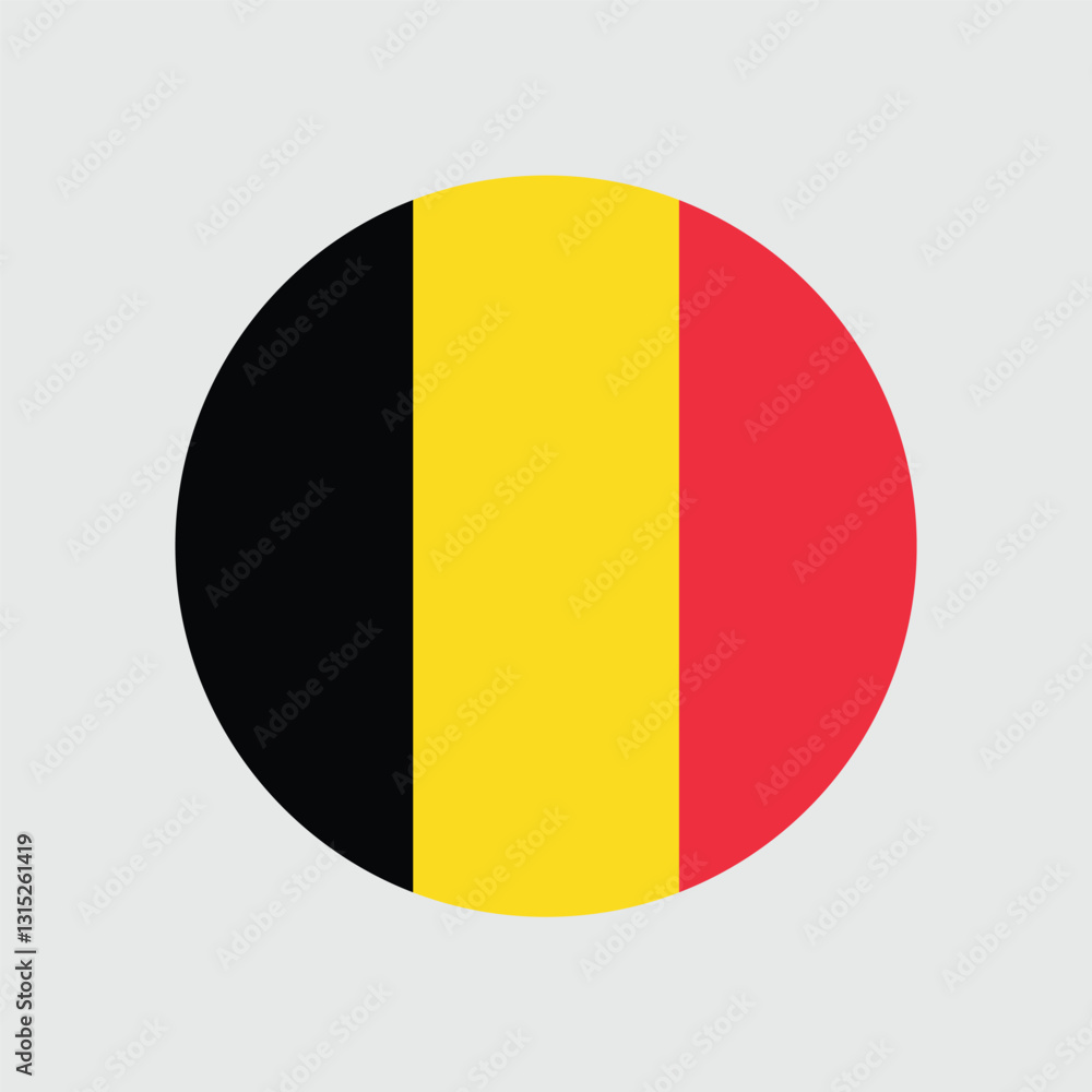 Fototapeta premium Belgium Flag Sphere Vector
