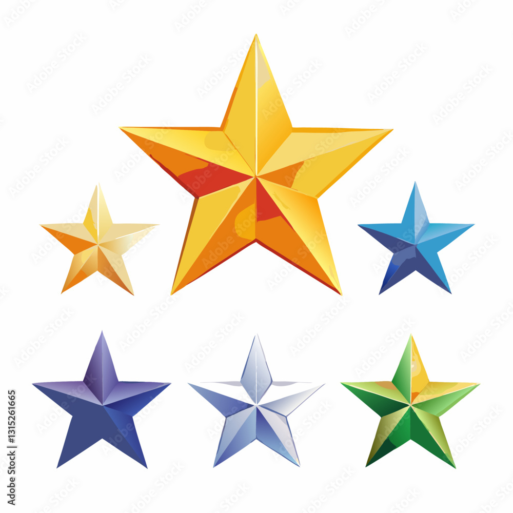 Obraz premium Futuristic 3D Star Shape 