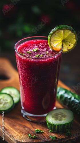Refreshing Beet and Cucumber Juice with Lime