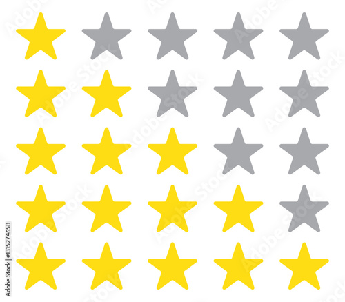 5 star work experience icon for your web site design, logo, app, UI. illustration