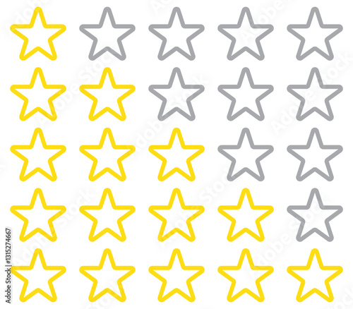 5 star work experience icon for your web site design, logo, app, UI. illustration