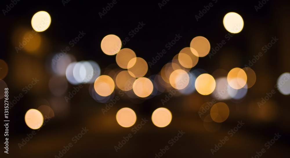 Fototapeta premium A dreamy background with out-of-focus lights creating a bokeh effect.