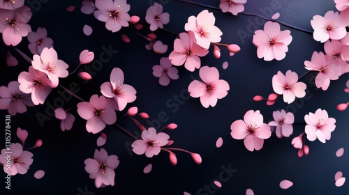 Wallpaper Mural Beautiful cherry blossom flower petal in Spring. Torontodigital.ca