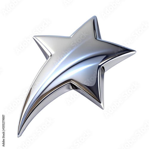 3d silver star