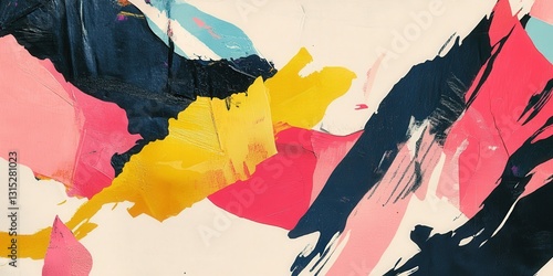 Expressive chromatic impasto painting with bold brushstrokes strokes