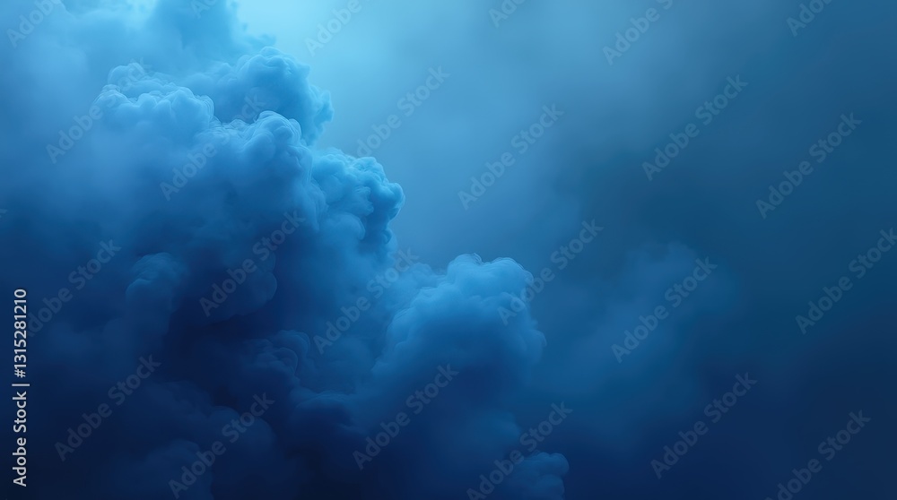 Fototapeta premium Image features dramatic smoke textures with a white background