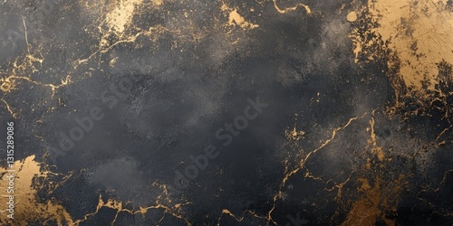 Sophisticated Onyx Texture with Golden Veins for Luxurious Design
