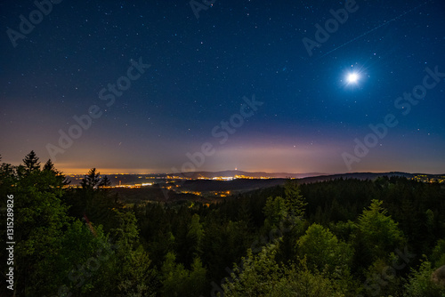 Aurora borealis in ski areal sevrerak