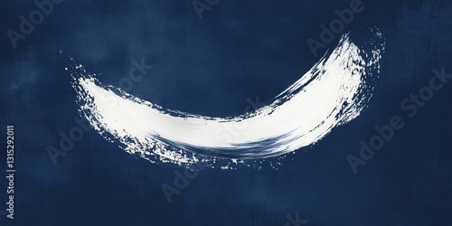 Fluid Acrylic Swipe on Textured Midnight Blue Canvas Backdrop