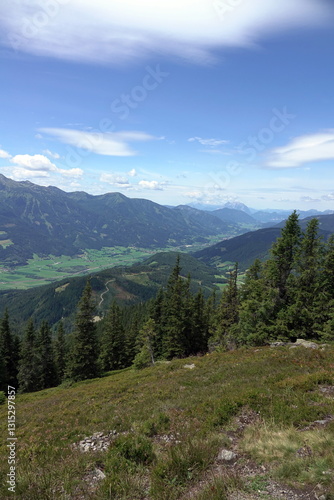 Obraz na płótnie Aussicht am Lahngang bei Admont w salonie