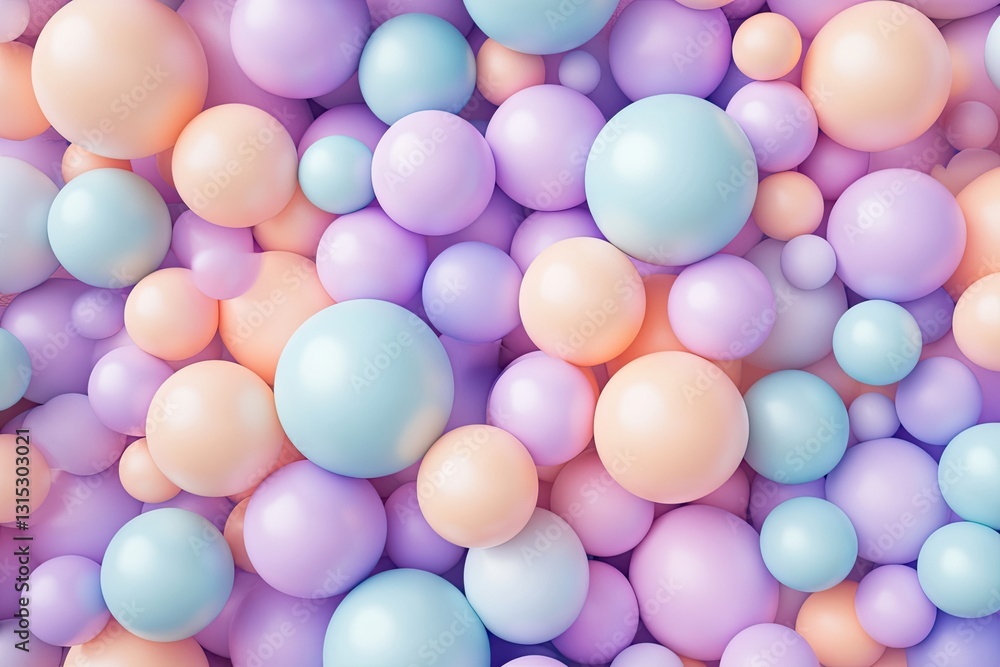 custom made wallpaper toronto digitalPastel colored spheres, abstract background, 3d render, colorful backdrop