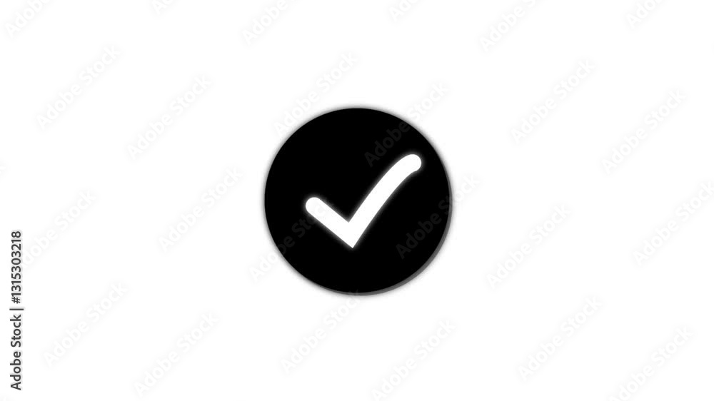 Technology check mark icon button animation. Technology check mark icon button animation.