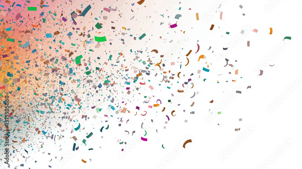 Naklejka premium party streamers on white