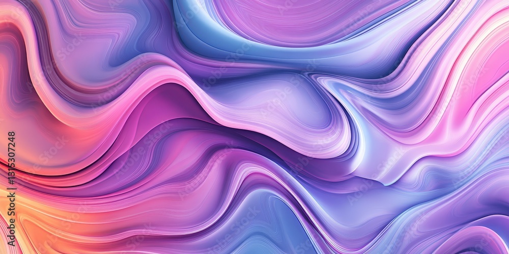 Abstract Fluid Art in Gradient Shades of Lavender Lilac and Azure Abstract Fluid Art in Gradient Shades of Lavender Lilac and Azure