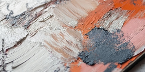 Textured Palette Knife Strokes with Earthy Neutral Paint Colors