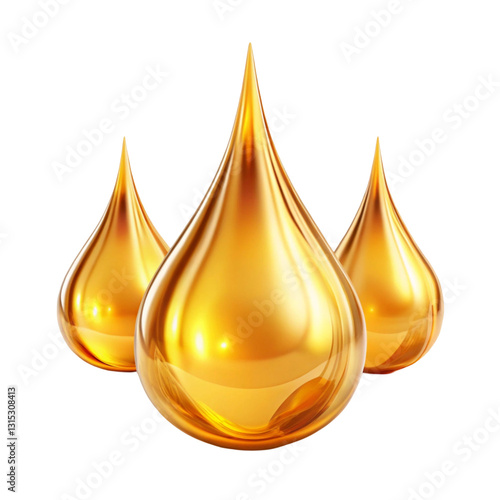 golden oil drop