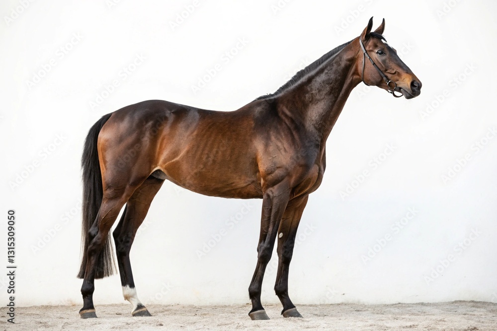 Obraz premium standardbred horse isolated on white background