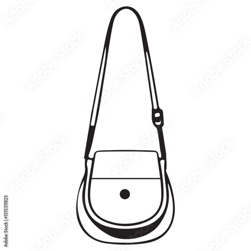 Handbag with adjustable shoulder strap illustration fashion accessory