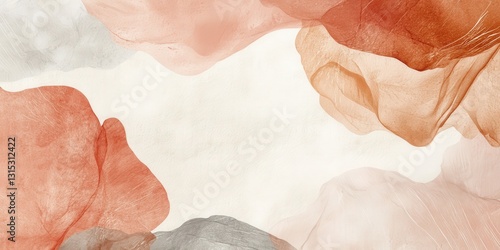 Subtle earth tone abstract watercolor painting background design
