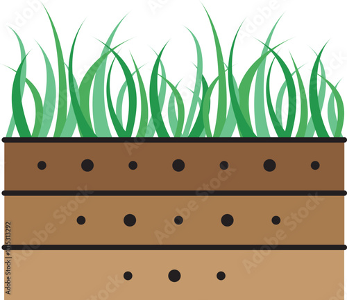 Environment Layers of soil diagram icon.
