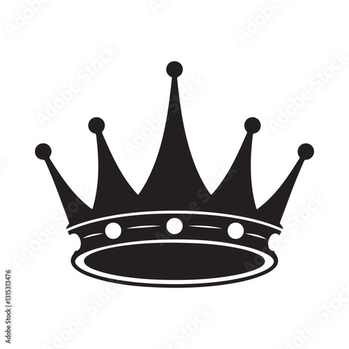 Royal crown silhouette vector illustration