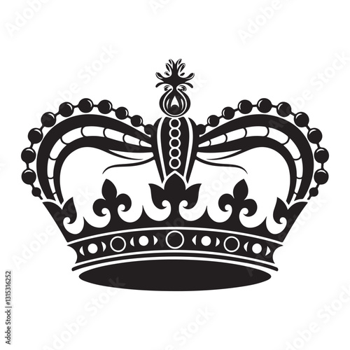 Royal crown silhouette vector illustration