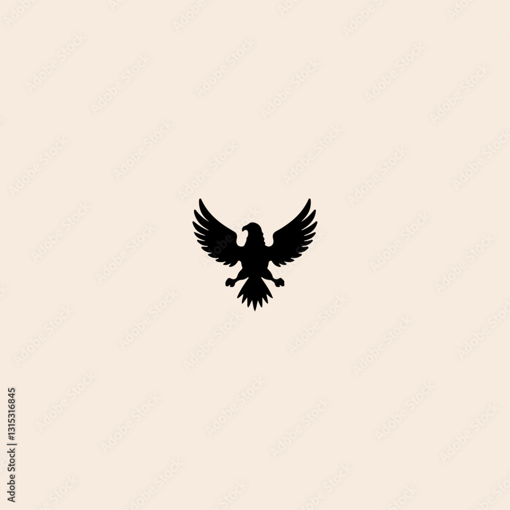 Obraz premium Eagle icon flat vector design.