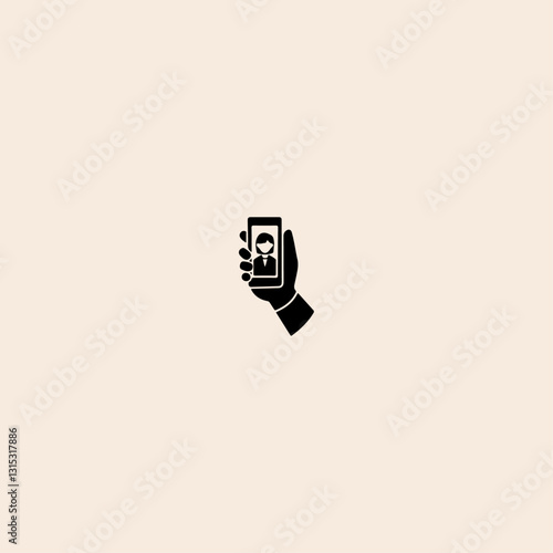 Woman Making Selfie Photo icon flat vector design.
