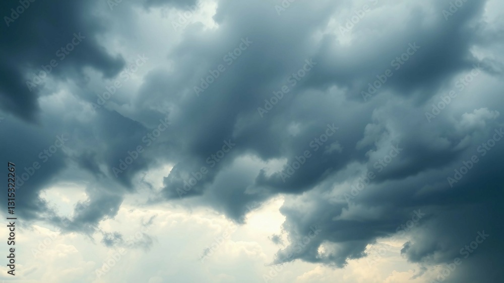Fototapeta premium Realistics meteorological importance and movement of storm clouds which involve convection moisture