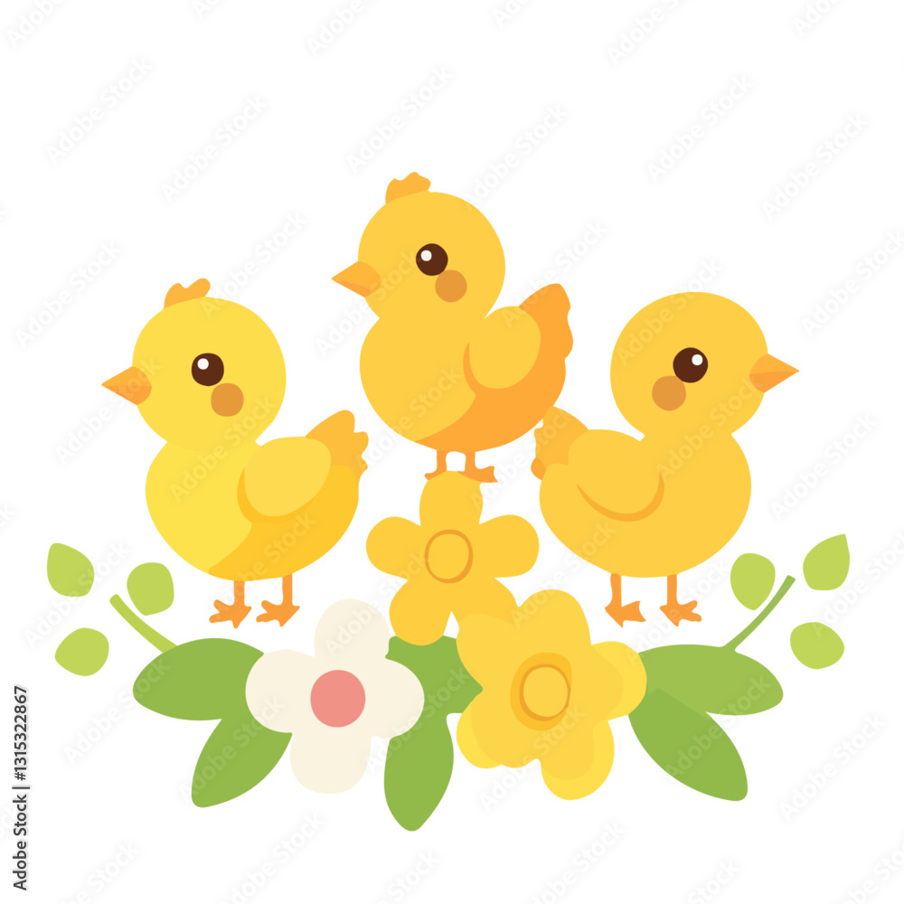 2D flat vector illustration Baby chick hatching icon isolated on a white background.
2D flat vector illustration Baby chick hatching icon isolated on a white background.