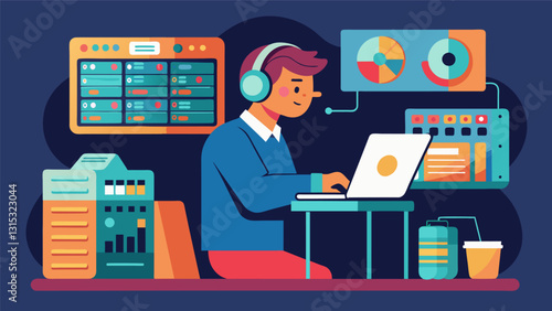 The audio engineer meticulously organized the studios database of audio files ensuring swift and efficient access to all necessary samples and loops throughout the music production. Vector