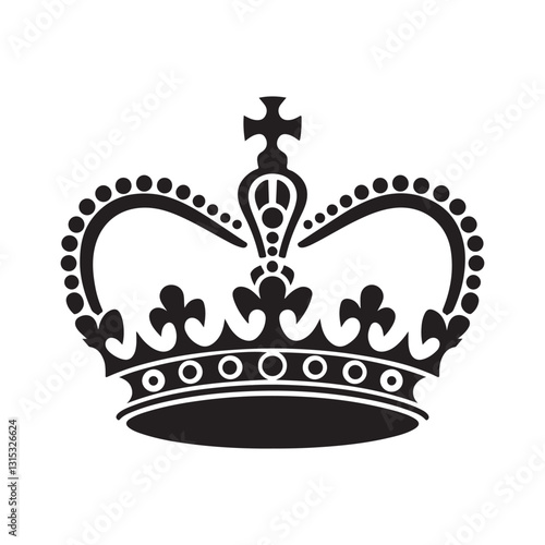 Royal crown silhouette vector illustration