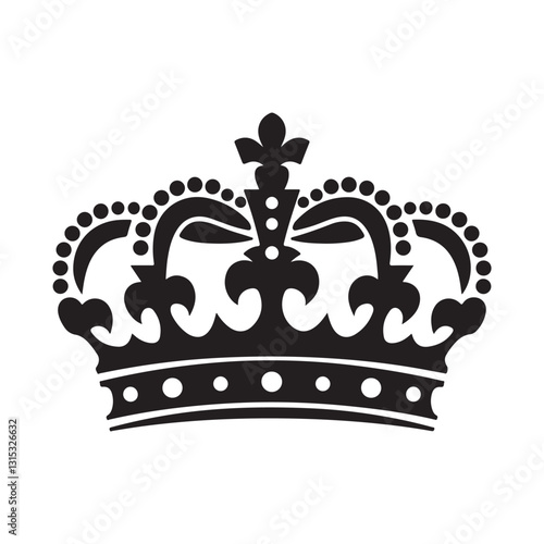 Royal crown silhouette vector illustration