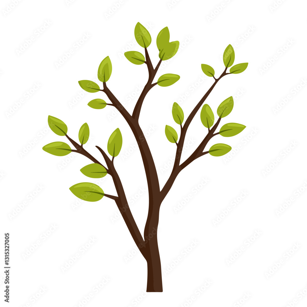 2D flat vector illustration Budding tree branches icon isolated on a white background.
2D flat vector illustration Budding tree branches icon isolated on a white background.