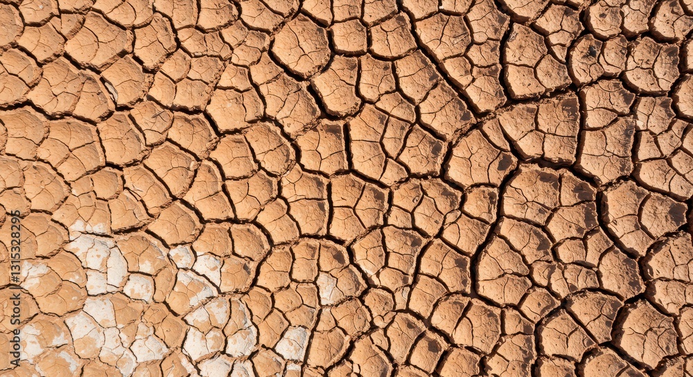 Dry Cracked Earth Texture Shows Arid Land and Climate Change Dry Cracked Earth Texture Shows Arid Land and Climate Change