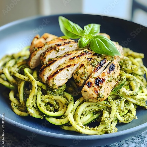 Wallpaper Mural Grilled Pesto Chicken with Zucchini Noodles Torontodigital.ca