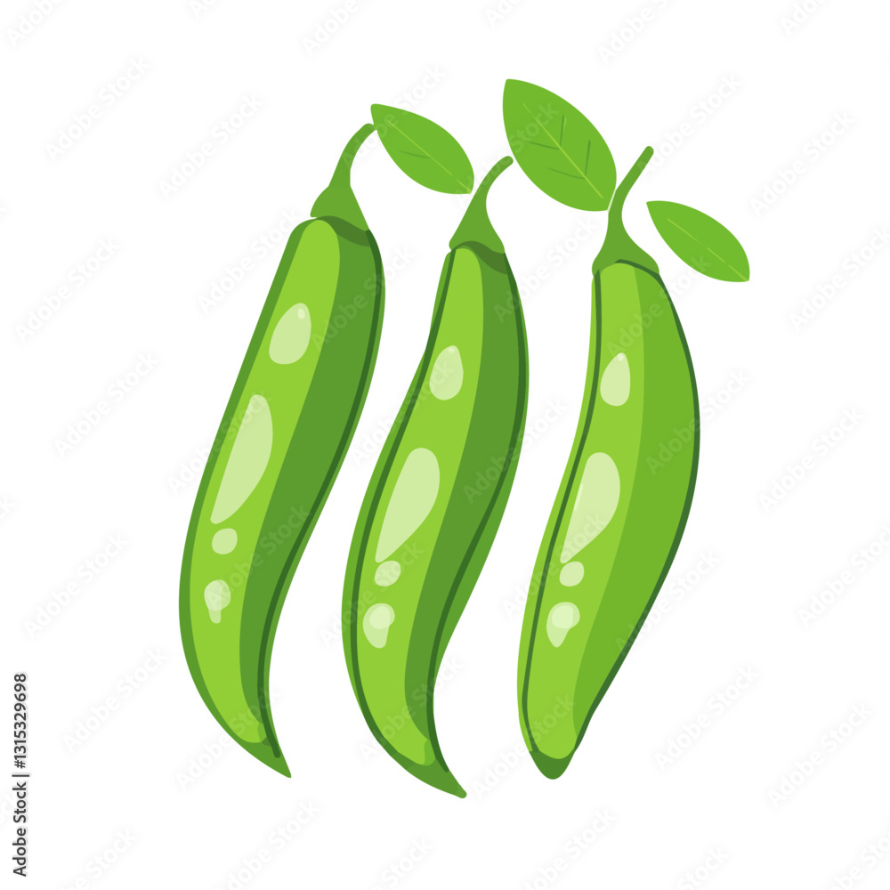 2D flat vector illustration Fresh green beans in a garden icon isolated on a white background.
2D flat vector illustration Fresh green beans in a garden icon isolated on a white background.