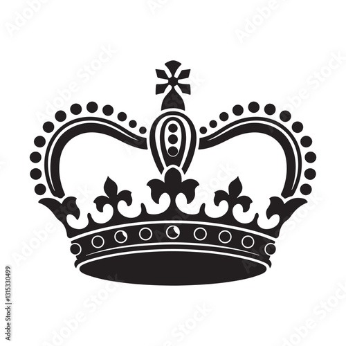 Royal crown silhouette vector illustration