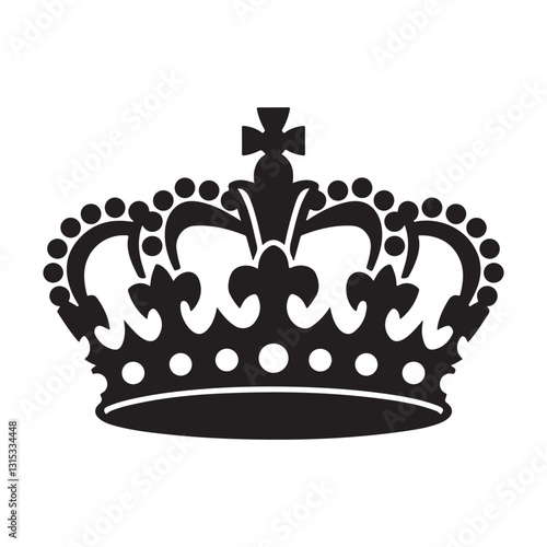 Royal crown silhouette vector illustration