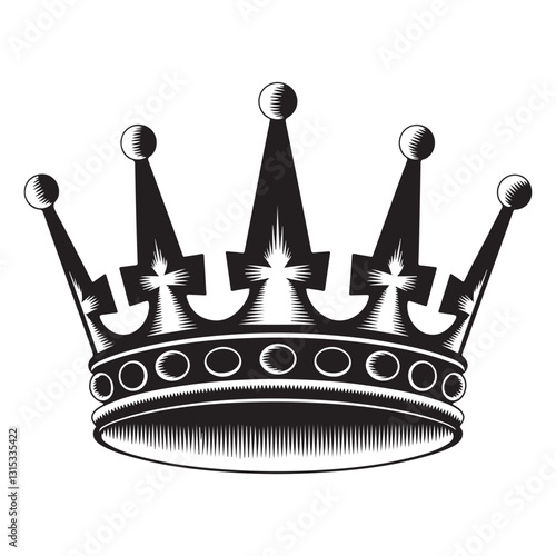 Royal crown silhouette vector illustration