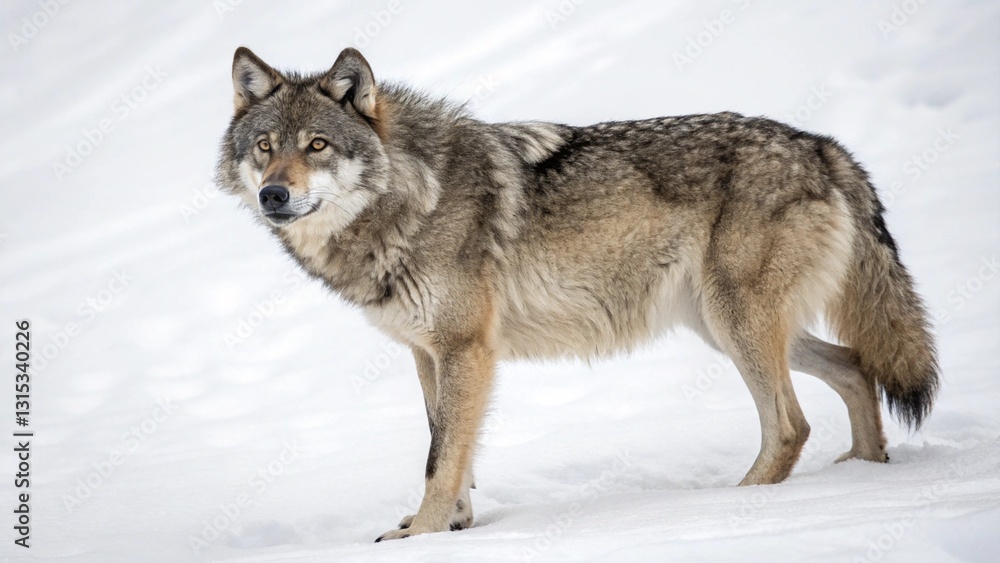 Eurasian Wolf on White Background Eurasian Wolf on White Background