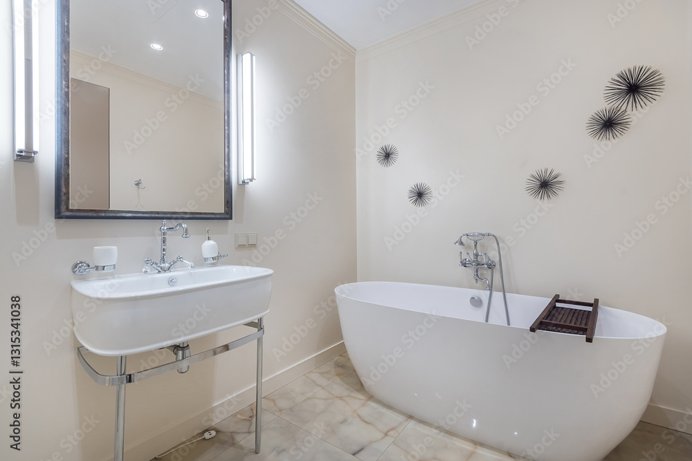 custom made wallpaper toronto digitalExclusive bathroom design in bright colors. Stylish accessories. The original decor of the room.