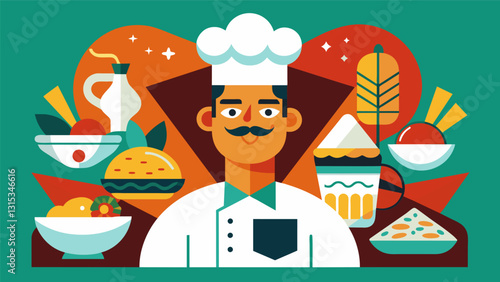 This trendy fusion restaurant reimagines classic Latin American dishes infusing them with unexpected ingredients and bold flavors for a truly unforgettable dining experience.. Vector illustration