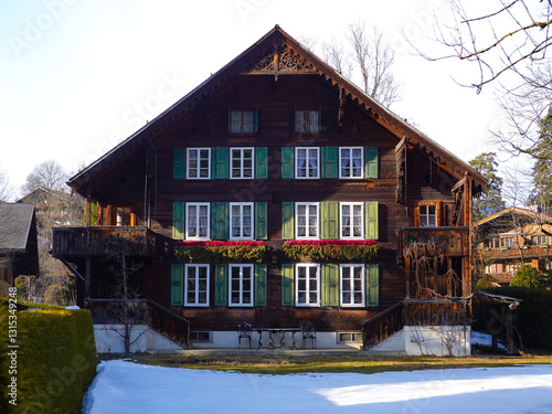 A traditional wodden chalet, Gstaad Switerland
