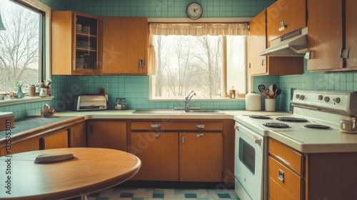 Retro Kitchen Nostalgia: A Vintage 1960s Kitchen Interior